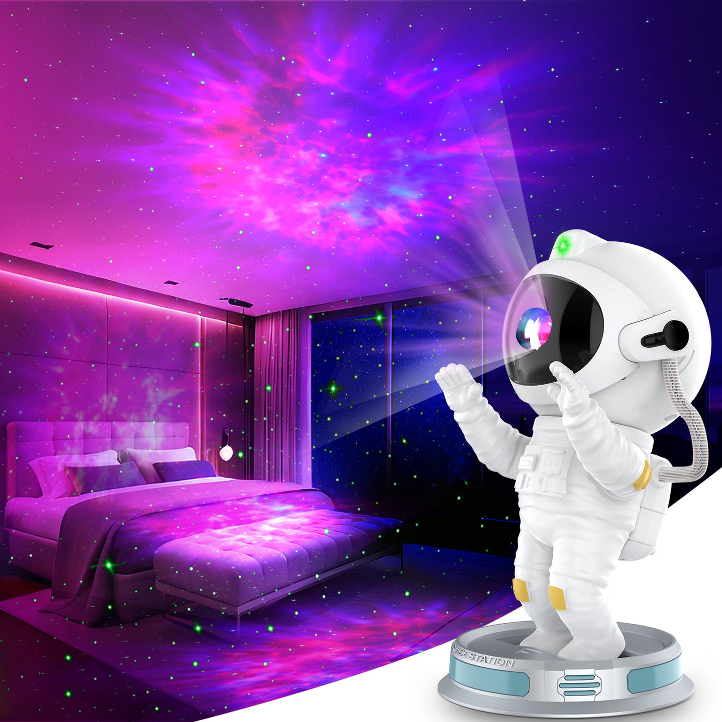 Astronaut Northern Lights Projector Lamp - TrendyNow24