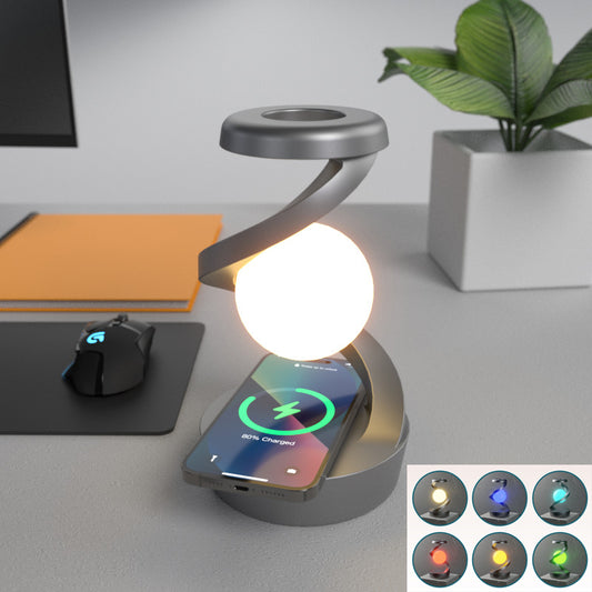 Rotating Table Lamp with Wireless Charging and Touch Control